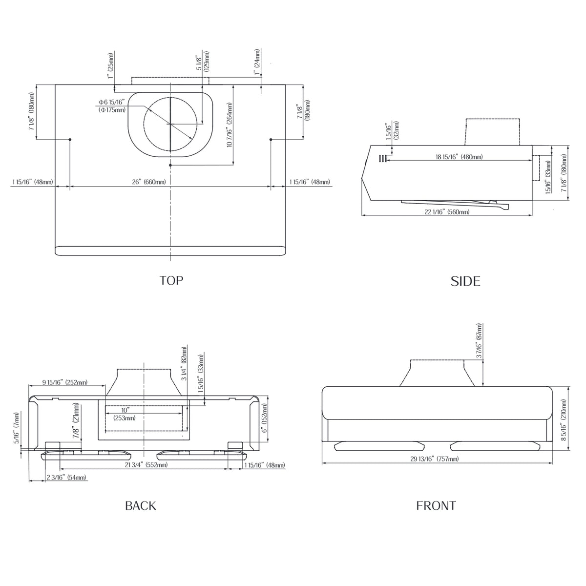 Fotile 30-Inch Pixie Air Under-Cabinet Convertible Range Hood with 850 Max Equivalent CFM, 38 dB Quiet Operation and Motion-Gesture Control (UQG3002)