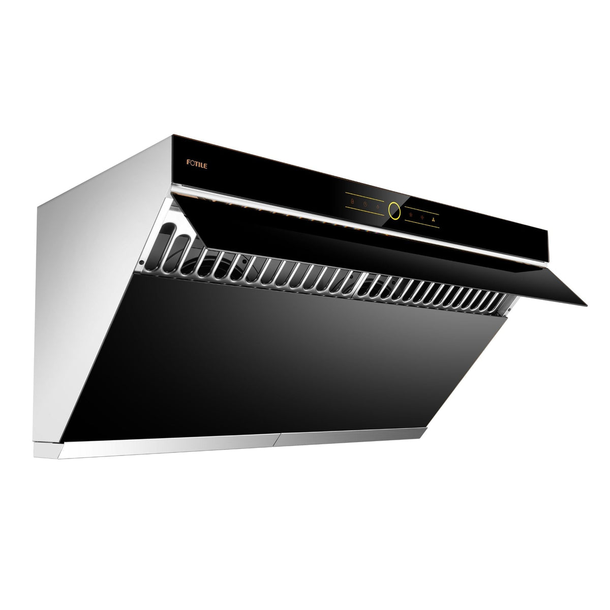 Fotile 36-Inch Classic Series Under-Cabinet / Wall-Mount Range Hood with Dual AC Motors, 850 Max EQUIV. CFM, Auto Capture Shield, and Touchscreen Control in Black Tempered Glass (JQG9001)