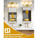 Parrot Uncle Irvine Gold Modern Frosted Glass 3-Light Vanity Light (3056-3G-WH)