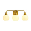 Parrot Uncle Irvine Gold Modern Frosted Glass 3-Light Vanity Light (3056-3G-WH)