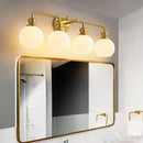 Parrot Uncle Irvine Gold Modern Frosted Glass 4-Light Vanity Light (3056-4G-WH)