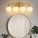 Parrot Uncle Irvine Gold Modern Frosted Glass 4-Light Vanity Light (3056-4G-WH)