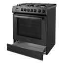 Cosmo 30-Inch Professional Style Gas Range with 5 Gas Burners and 5.0 Cu. Ft. Convection Oven in Matte Black (COS-305AGC-BK)