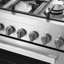 Cosmo 4-Piece Appliance Package - 30-Inch Single Oven Gas Range, Wall Mount Range Hood, Dishwasher and Refrigerator with Water Dispenser in Stainless Steel (COS-4PKG-733)