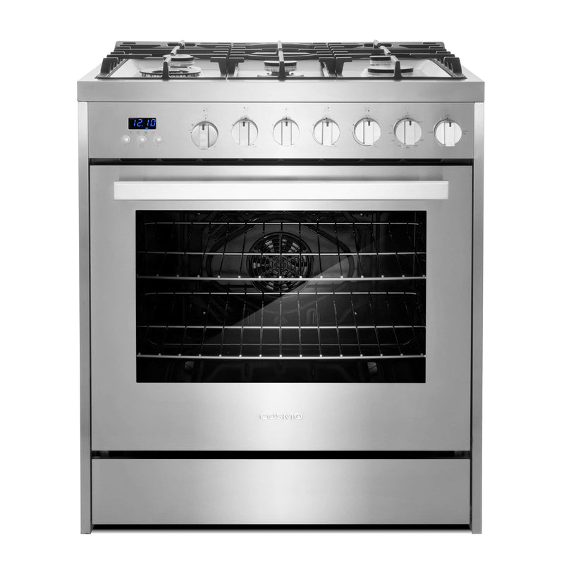 Cosmo 4-Piece Appliance Package - 30-Inch Gas Range, Island Mount Range Hood, Dishwasher and Refrigerator in Stainless Steel (COS-4PKG-734)