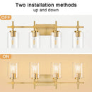 Parrot Uncle Jasper Modern Clear 4-Light Bathroom Vanity Light