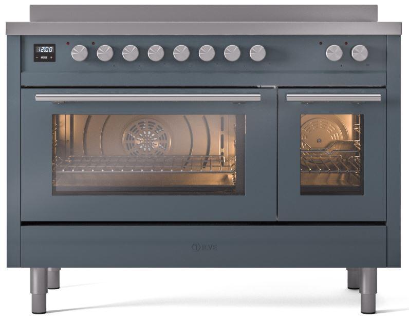 ILVE Professional Plus II 48-Inch Induction Range in Blue Grey (UPI486WMPBG)