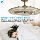 Parrot Uncle 33-Inch Modern DC Motor Crystal Ceiling Fan with Lighting and Remote Control (BBA802901CA110V)