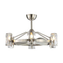 Parrot Uncle 34-Inch Bucholz Modern DC Motor Brushed Nickel Downrod Mount Reversible Ceiling Fan with LED Lighting and Remote Control (A829006CA110V)