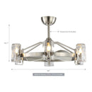 Parrot Uncle 34-Inch Bucholz Modern DC Motor Brushed Nickel Downrod Mount Reversible Ceiling Fan with LED Lighting and Remote Control (A829006CA110V)