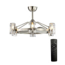 Parrot Uncle 34-Inch Bucholz Modern DC Motor Brushed Nickel Downrod Mount Reversible Ceiling Fan with LED Lighting and Remote Control (A829006CA110V)