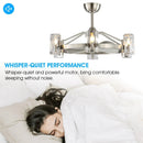 Parrot Uncle 34-Inch Bucholz Modern DC Motor Brushed Nickel Downrod Mount Reversible Ceiling Fan with LED Lighting and Remote Control (A829006CA110V)