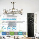 Parrot Uncle 34-Inch Bucholz Modern DC Motor Brushed Nickel Downrod Mount Reversible Ceiling Fan with LED Lighting and Remote Control (A829006CA110V)
