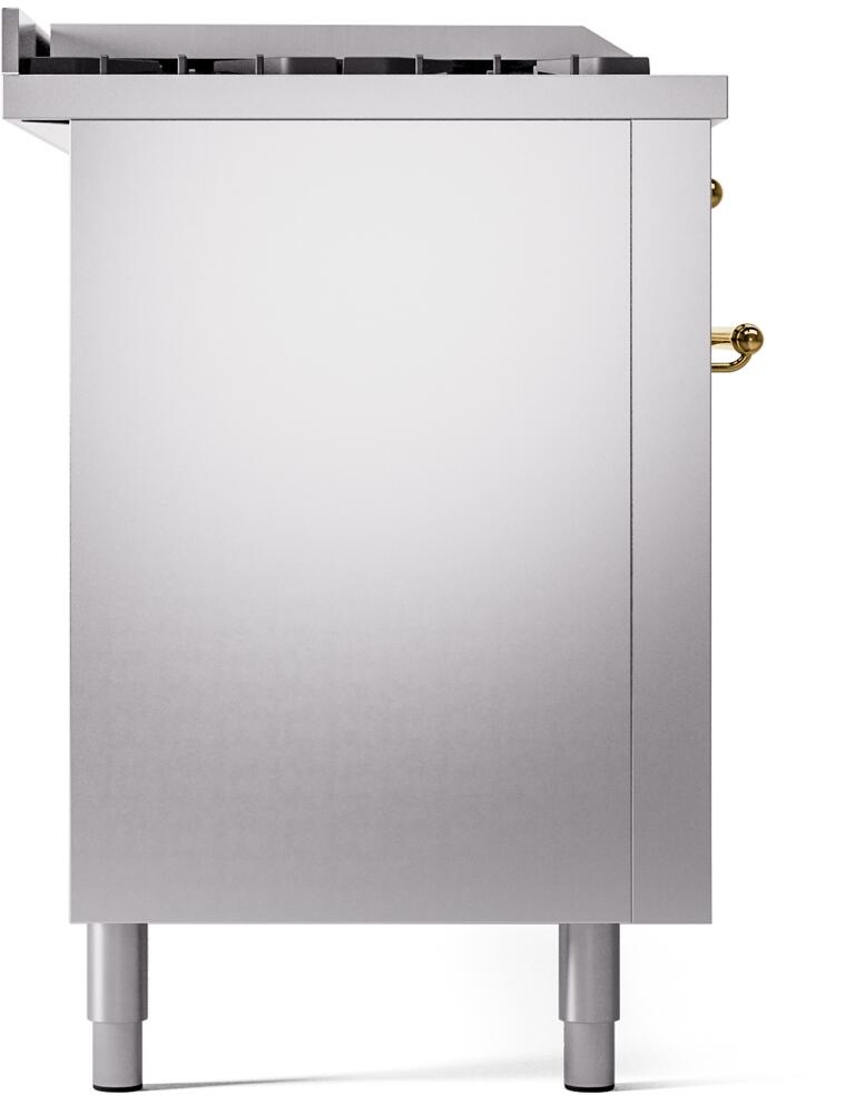 Stainless steel range back panel with four leveling feet