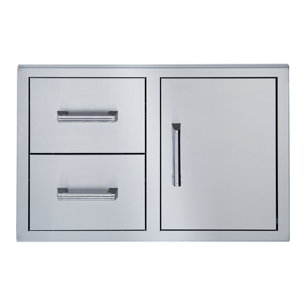 Broilmaster 34-Inch W x 22-Inch H Single Door with Double Drawer in Stainless Steel (BSAW3422SD)