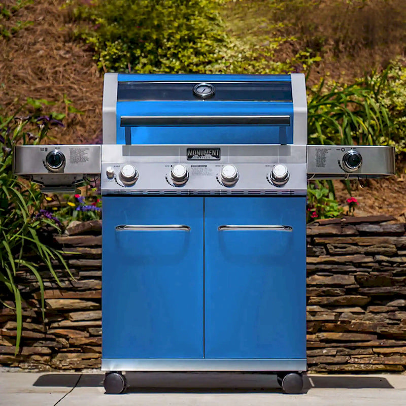 Monument Classic Infrared Propane Gas Grill in Blue with 4 Burners (35633B)