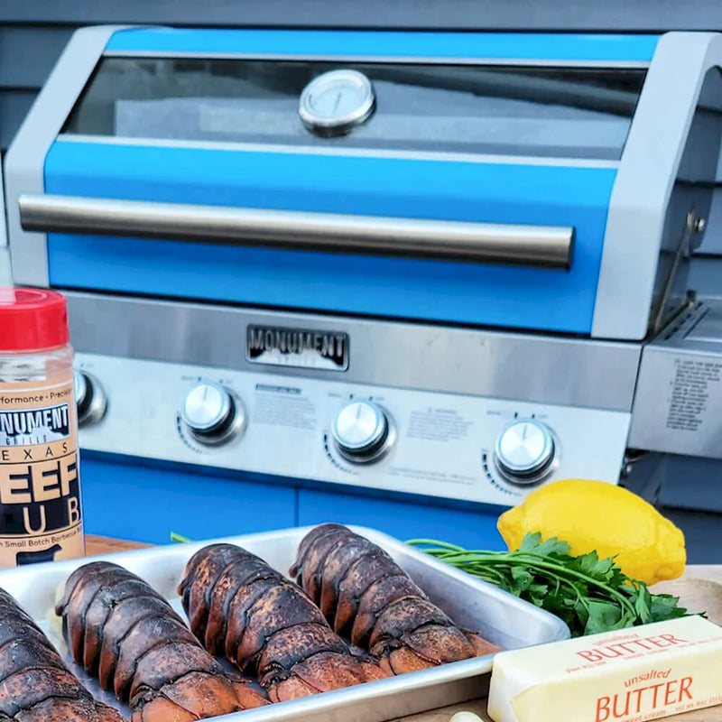 Monument Classic Infrared Propane Gas Grill in Blue with 4 Burners (35633B)
