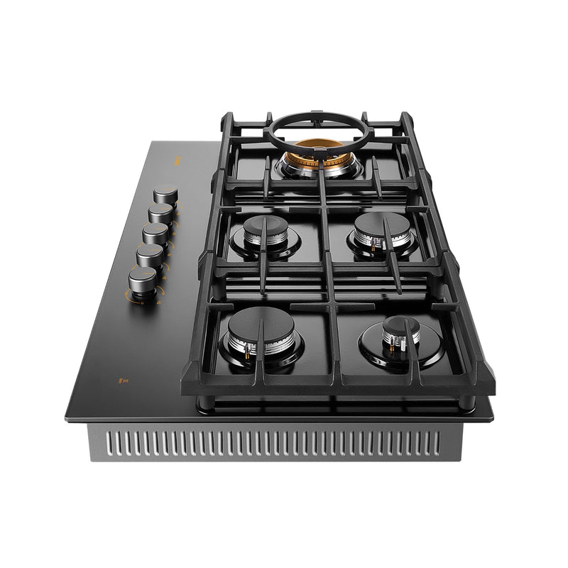 Fotile 36-Inch Anti-Glare Glass Tri-Ring Gas Cooktop (GLG36501 / GLG36501-Y)
