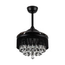 Parrot Uncle 36-Inch Bangaiore Modern Downrod Mount Crystal Ceiling Fan with Lighting and Remote Control