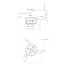 Parrot Uncle 36-Inch Benally Industrial Downrod Mount Ceiling Fan with Lighting and Remote Control (F3501QQ110V)