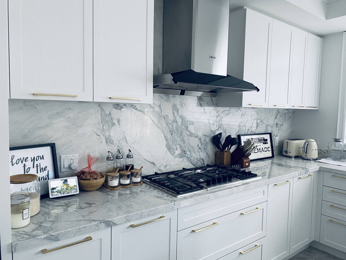 Fotile Perimeter Vent Series 36-Inch 1100 CFM Wall Mount Range Hood with 2 LED light and Touchscreen in Stainless Steel (EMG9030)