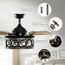 Parrot Uncle 36-Inch Mirelle Farmhouse Downrod Mount Ceiling Fan with Lighting and Remote Control (F3511Q110V)