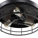 Parrot Uncle 36-Inch Pickett Industrial Downrod Mount Ceiling Fan with Lighting and Remote Control (F3504QQ110V)