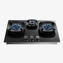 ROBAM FireCube 30-Inch Gas Cooktop with 3 Burners in Black Tempered Glass (7B7H30/7B7H31)