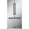 Thor Kitchen Gordon Ramsay Series 36-Inch 20.3 cu ft French Door Counter Depth Refrigerator with Ice Maker in Stainless Steel with Black Trim (RF3621CTD99-BLK)