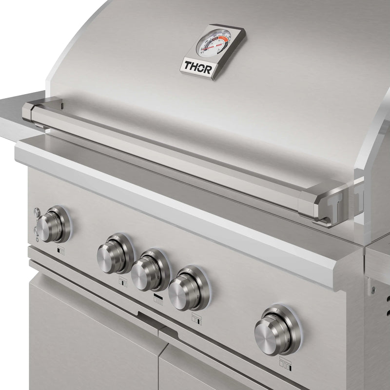 Thor Kitchen 36-Inch Professional Freestanding Gas BBQ Grill with Natural Gas Kit in Stainless Steel (TPG3601-NG)