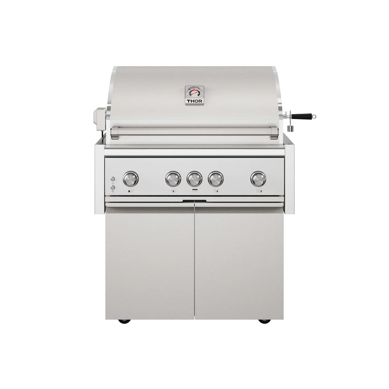 Thor Kitchen 36-Inch Professional Freestanding Gas BBQ Grill with Natural Gas Kit in Stainless Steel (TPG3601-NG)