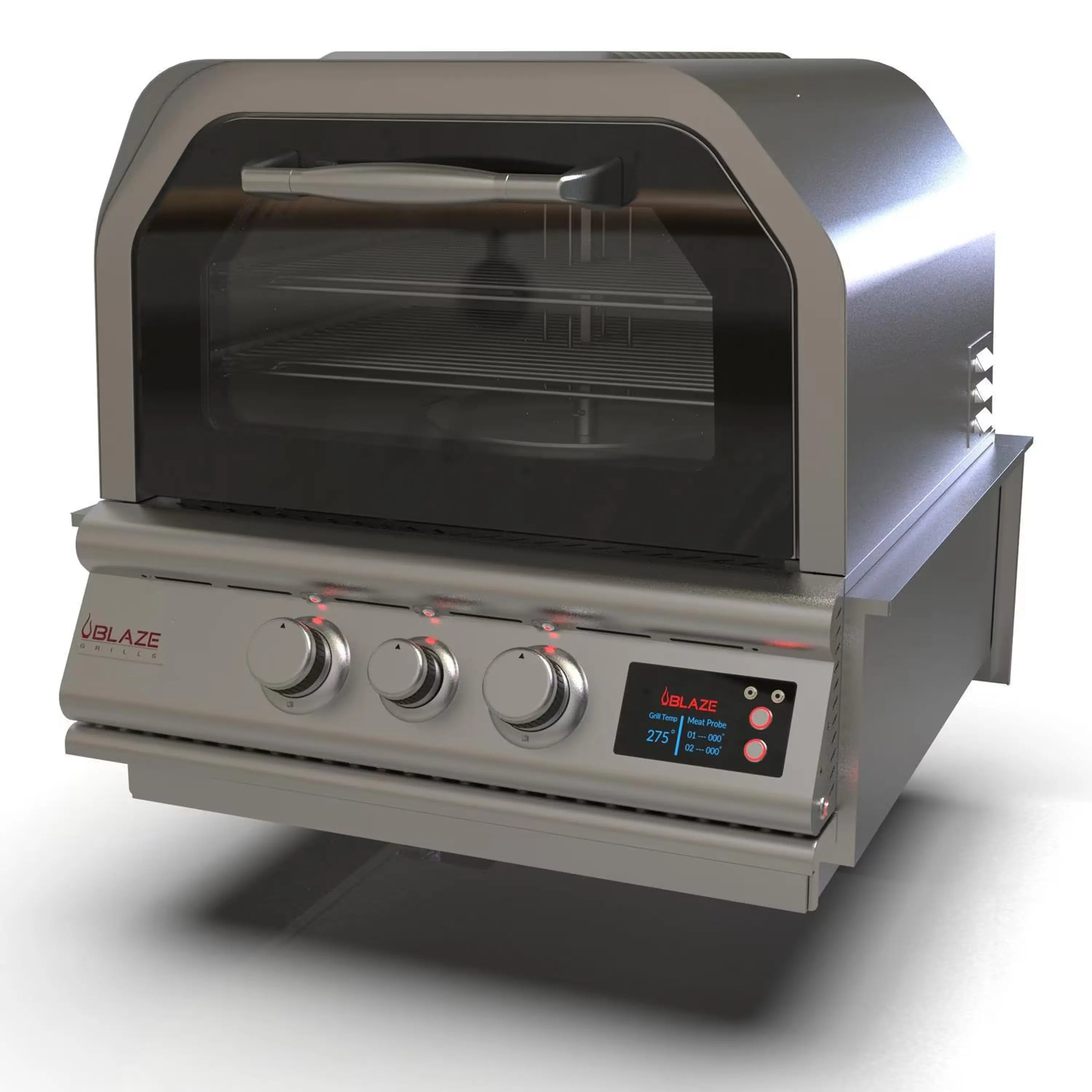 Blaze 26 Table Top Propane Outdoor Pizza Oven With Rotisserie Kit &  Countertop Sleeve