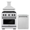 ZLINE Autograph Edition 3-Piece Appliance Package - 30-Inch Gas Range, Wall Mounted Range Hood, & 24-Inch Tall Tub Dishwasher in Stainless Steel with Matte Black Trim (3AKP-SGRRHDWM30-MB)