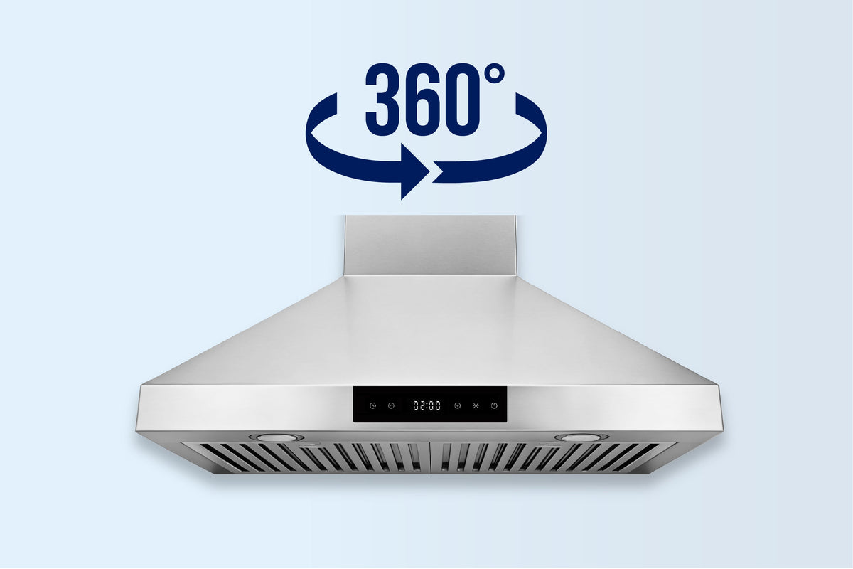 Hauslane Wall Mount Touch Control Range Hood with Stainless Steel Filters in Stainless Steel (WM-538SS)