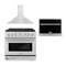 ZLINE 3-Piece Appliance Package - 36-Inch Gas Range, Premium Hood & Microwave Oven in Stainless Steel (3KP-RGRHMWO-36)