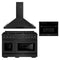 ZLINE 3-Piece Appliance Package - 48-Inch Gas Range, Convertible Wall Mount Hood, and Microwave Oven in Black Stainless Steel (3KP-SGRBRHMWO-48)