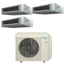Daikin Aurora 24K BTU 3-Zone Ductless Mini Split Air Conditioner and Heat Pump Condenser with 9K + 9K + 12K Ducted Air Handler