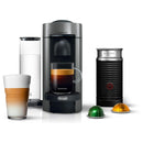 De'Longhi Nespresso VertuoPlus Coffee & Espresso Single-Serve Machine and Aeroccino Milk Frother in Black and Gray (ENV150GYAE)
