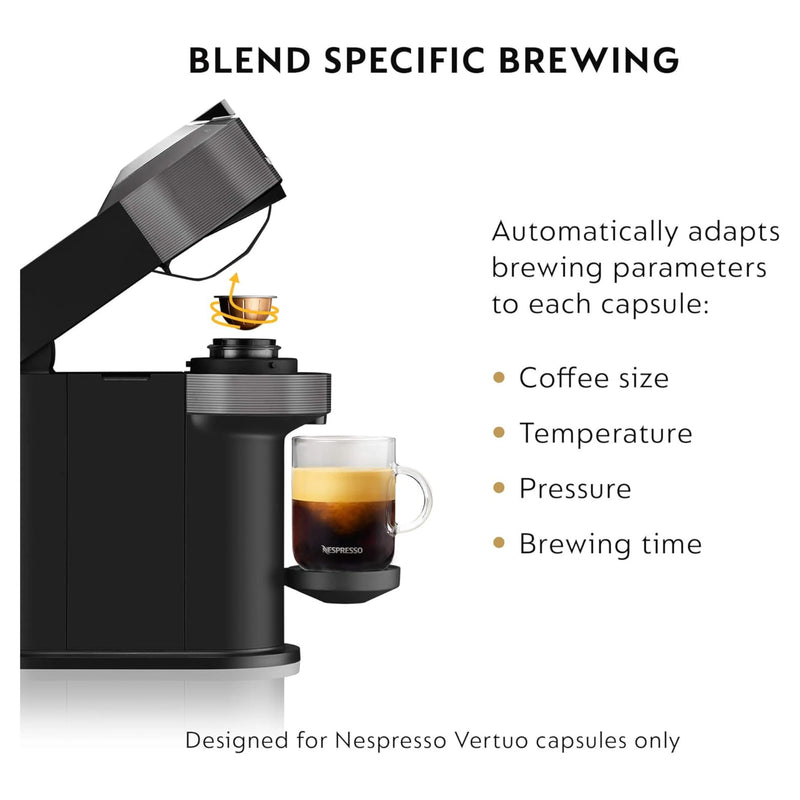 De'Longhi Nespresso Vertuo Next Premium Coffee and Espresso Maker in Gray (ENV120GY)