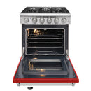Kostch 30-Inch Propane Gas Range with 5 Burners & 4.55 Cu. Ft. Convection Oven in Red (KOS-30RG03MLP-R)