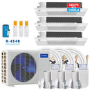 MRCOOL DIY 5th Gen 36,000 BTU 3-Zone Ductless Mini Split Air Conditioner and Heat Pump with 9K+9K+12K BTU Ceiling Cassette Indoor Units