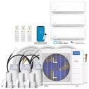 MRCOOL DIY 5th Gen 36,000 BTU 3-Zone Ductless Mini Split Air Conditioner and Heat Pump with 9K+9K+9K BTU Wall Mount Indoor Units