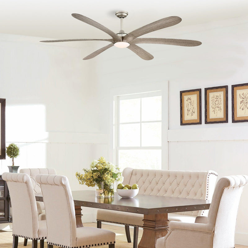 Parrot Uncle 72-Inch Jaydn Farmhouse DC Motor Downrod Mount Reversible Ceiling Fan with Lighting and Remote Control