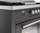 ILVE Professional Plus II 60-Inch Propane Gas Dual Fuel Range with 7 Burners, Griddle, & French Top with Triple Glass Door Oven in Matte Graphite (UP60FSWMPMGLP)