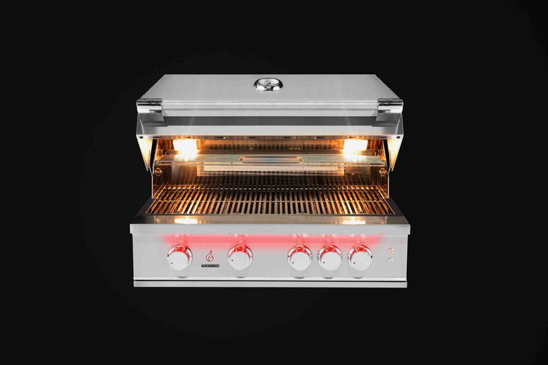 TrueFlame 32-Inch Built-In Natural Gas Grills in Stainless Steel (TF32-NG)