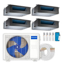 MRCOOL Olympus 4th Gen Mini Split - 4-Zone 36,000 BTU  Air Conditioner and Heat Pump Condenser with 9K + 9K + 9K + 9K Ceiling Concealed Ducted Air Handlers