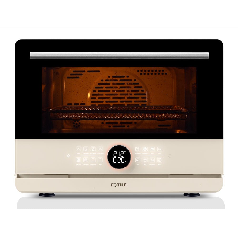 Fotile ChefCubii Countertop Combi-Steam Oven with Convection Bake, Air Fry, Steam, and Dehydrate, 1.1 Cu. Ft. Capacity with 8 Cooking Modes and 50 Preset Menus in Beige (HYZK32-E3-E)