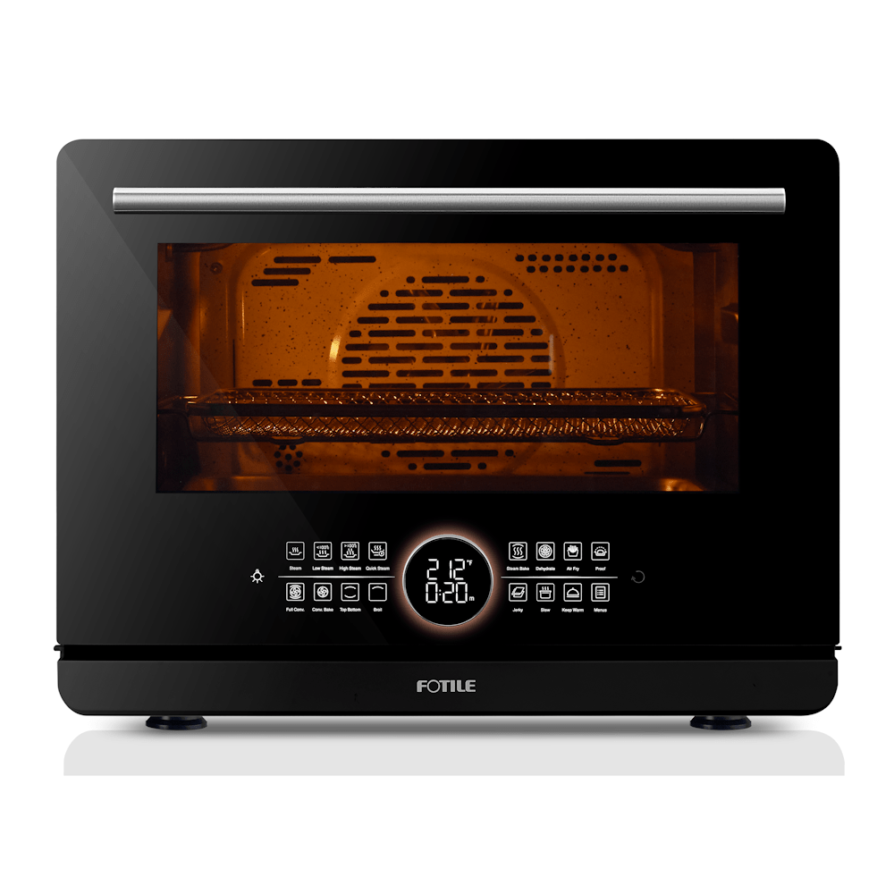 Fotile ChefCubii Countertop Combi-Steam Oven with Convection Bake, Air Fry, and Dehydrate, 1.1 Cu. Ft. Capacity with 50 Preset Menus in Black (HYZK32-E3-B)