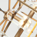 Parrot Uncle 4-Light Golden Modern Crystal Island Pendant Light (HLH-27137-4A-GD)