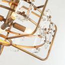 Parrot Uncle 4-Light Golden Modern Crystal Island Pendant Light (HLH-27137-4A-GD)